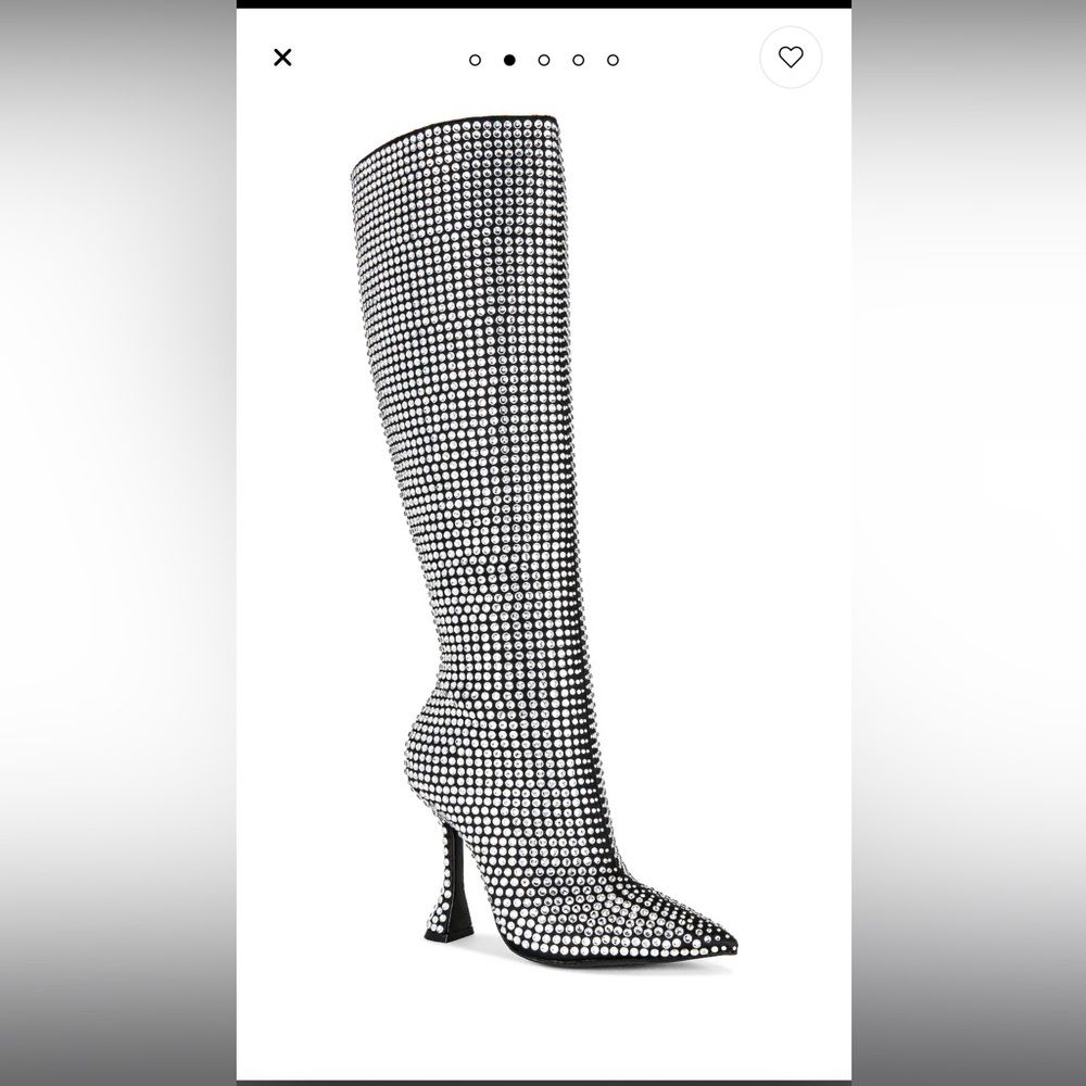 Rhinestone Knee High Boot
